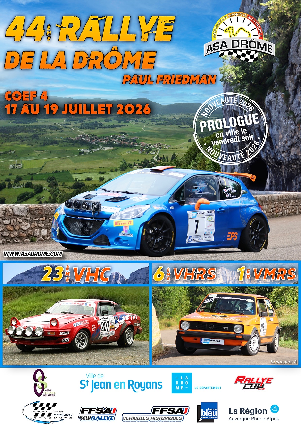 Lire la suite à propos de l’article Rallye de la Drôme – Paul Friedman 2026