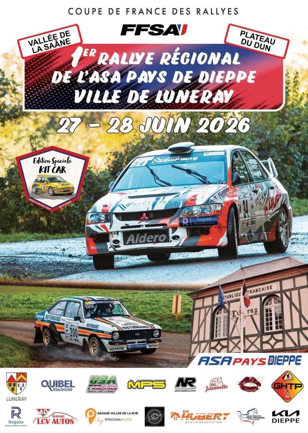 You are currently viewing Rallye de l&rsquo;ASA Pays de Dieppe – Ville de Luneray 2026