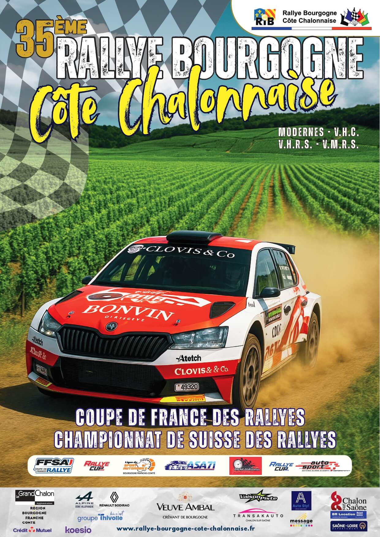 Lire la suite à propos de l’article Rallye Bourgogne Côte Chalonnaise 2026 : la liste des engagés