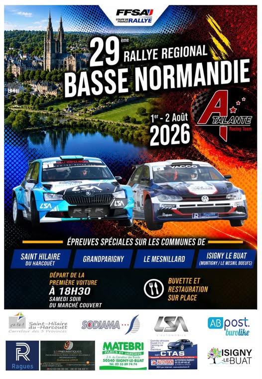 Lire la suite à propos de l’article Rallye de Basse-Normandie 2026 : programme et timing