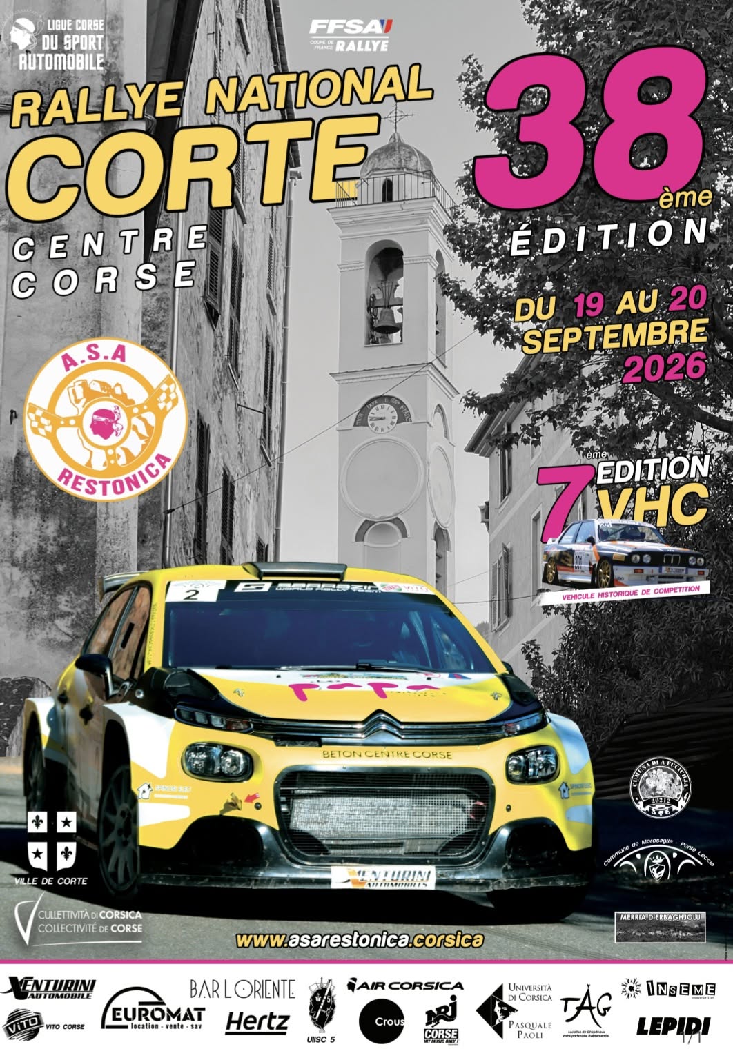 Lire la suite à propos de l’article Rallye de Corte Centre Corse 2026 : programme et les 8 spéciales