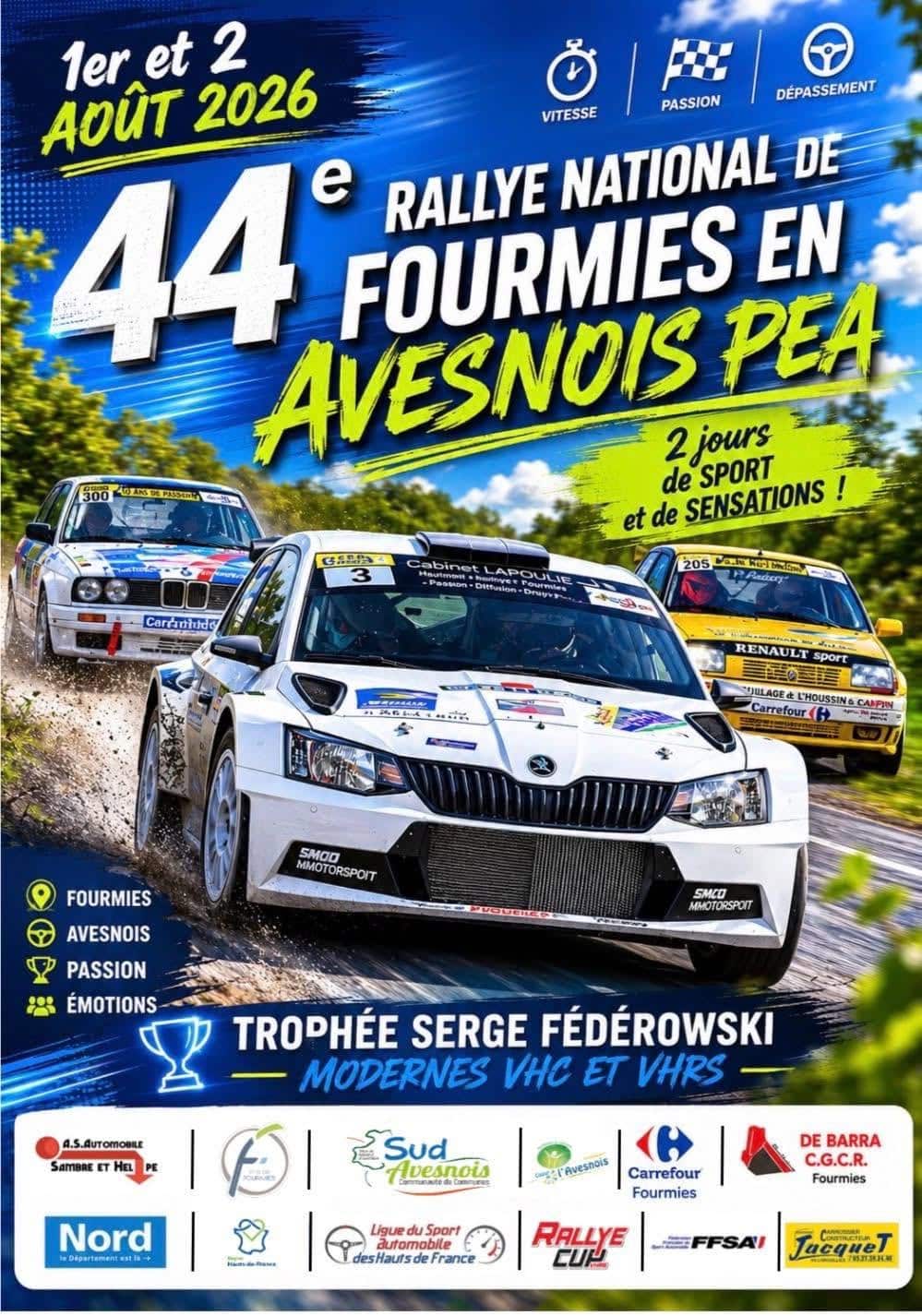 Lire la suite à propos de l’article Rallye de Fourmies en Avesnois 2026 : présentation et programme