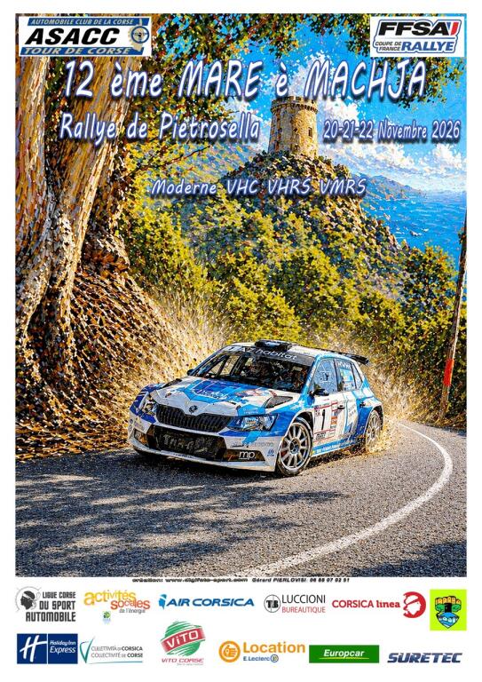 Lire la suite à propos de l’article Rallye de Pietrosella 2026 (Mare è Machja 2026) : parcours, spéciales et horaires
