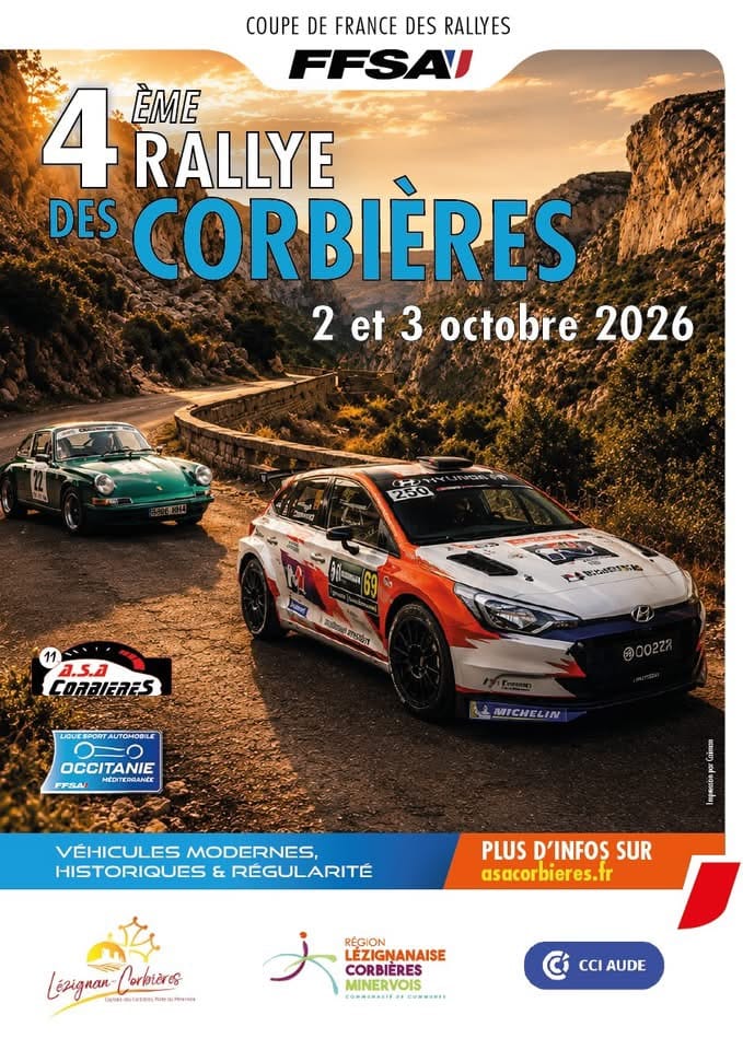 Lire la suite à propos de l’article Rallye des Corbières 2026 : la liste des 93 engagés