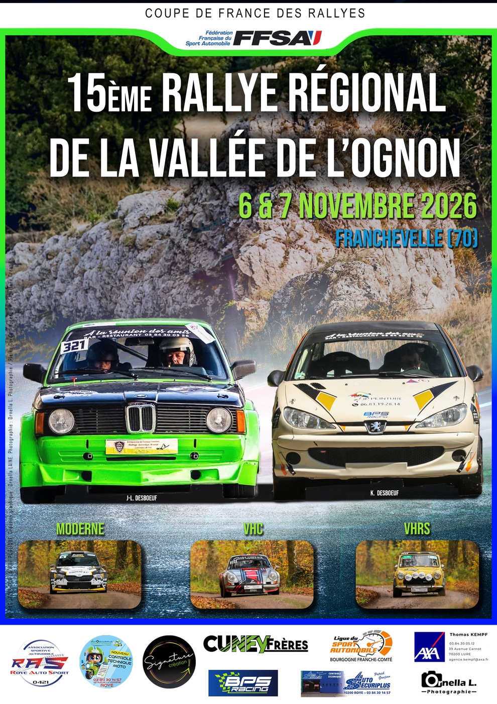 Lire la suite à propos de l’article Rallye de la Vallée de l&rsquo;Ognon 2026 : parcours, spéciales et horaires