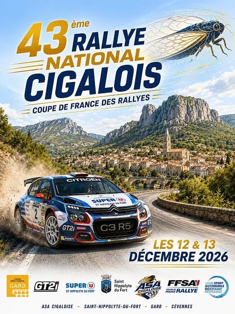 Lire la suite à propos de l’article Rallye Cigalois 2026 : spéciales, horaires et programme