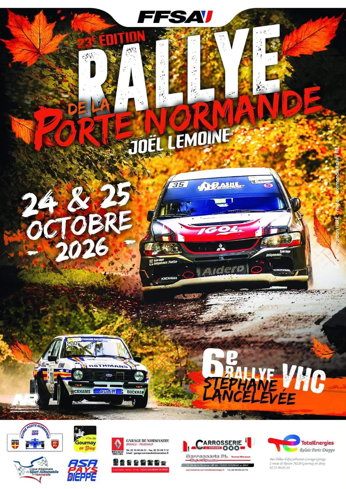 Vous consultez actuellement Rallye de la Porte Normande 2026 : la liste 115 engagés
